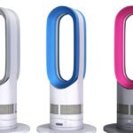 Three Ultramodern air purifiers in white, blue and pink designs