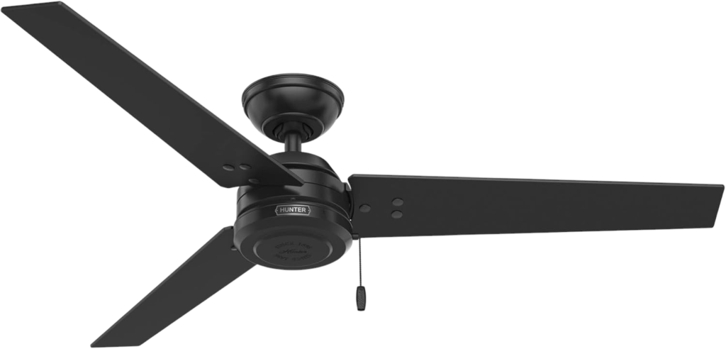Hunter Cassius Black Industrial Ceiling Fan