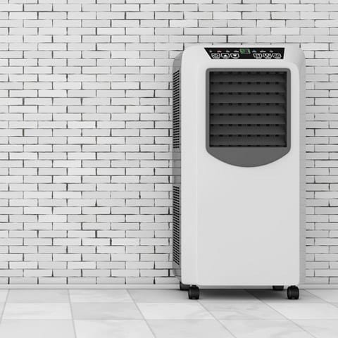 portable air conditioner against wall